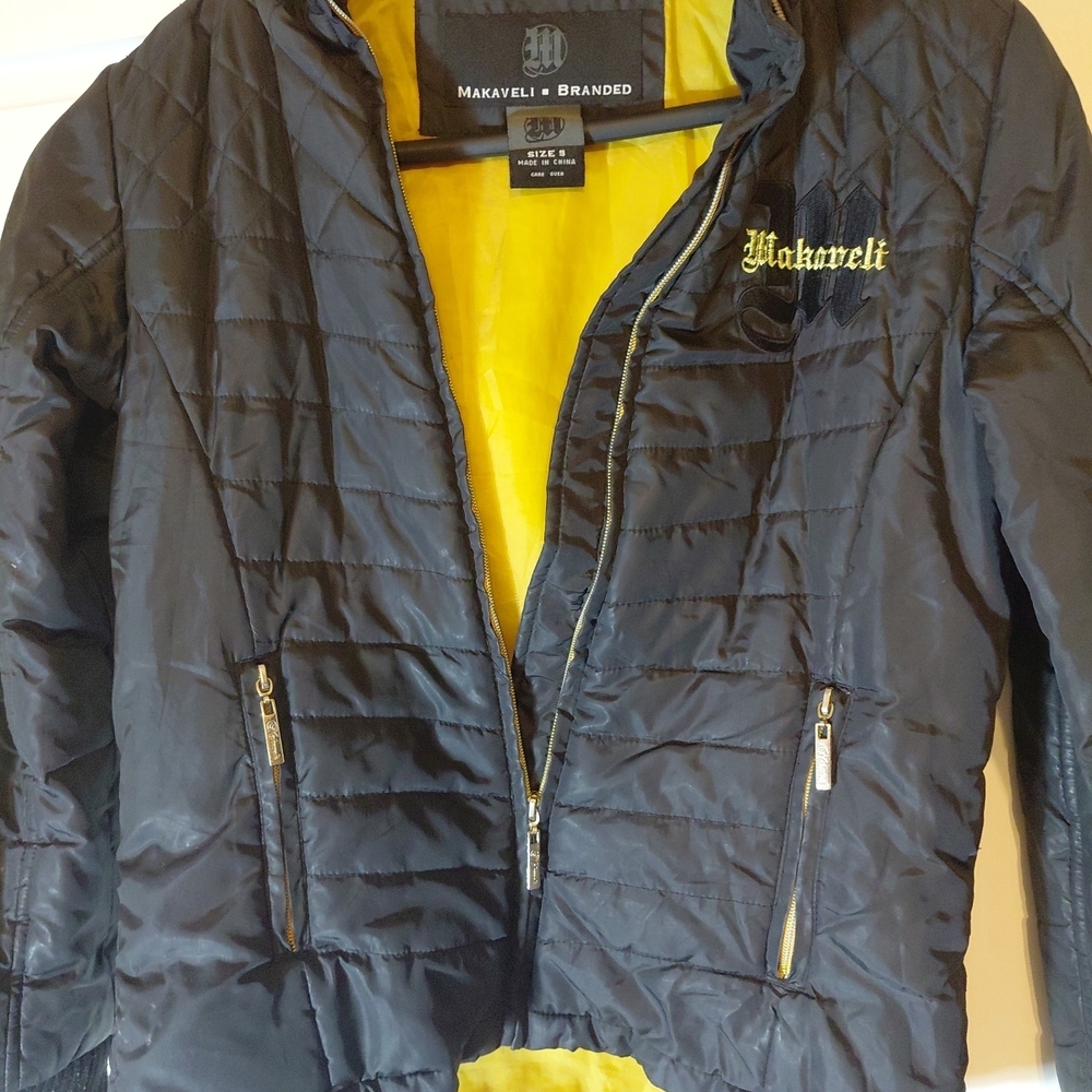 Makaveli Branded Puffer Jacket Woman’s Embroidered Sz Small RARE Tupac